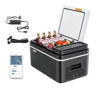 VEVOR Glacière Électrique à Compression de Voiture 22 L, -20 °C à 20 °C Réfrigérateur Portable Contrôle via APP, 12/24 V DC et 100-240 V AC Mini Frigo Auto pour Camping Voyage Plage Bateaux Pêche
