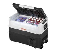 VEVOR Glacière Électrique Portable de 45 L Réfrigérateur de Voiture Portable 12/24 V CC 100-240 V CA Frigo Voiture Double Zone 0,6 kW.h -20 °C à 10 °C Réglable Congélateur pour Camion Bateau Camping