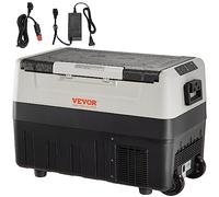 VEVOR Glacière Électrique Portable de 55 L Réfrigérateur de Voiture Portable 12/24 V CC 100-240 V CA Frigo Voiture Double Zone 0,6 kW.h -20 °C à 10 °C Réglable Congélateur pour Camion Bateau Camping