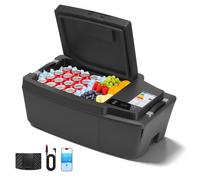 VEVOR Glacière Électrique Voiture 12/24 V CC, Réfrigérateur Portable 20 L Compatible avec Tesla Model 3, pour Camping Voyage, Mini Frigo à Compression Contrôlable par APP, Température -16 °C à 10 °C