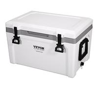 VEVOR Glacière Portable 49,2 L 45-50 Canettes Glacière Rigide Isotherme Hermétique en Plastique PP Isolation en Mousse pour Garder au Froid les Aliments Boissons Randonnée Pique-Nique 62,5x43x45 cm