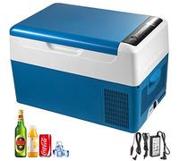 VEVOR Glacière Portable Électrique 12/24V Réfrigérateur Portable Automobile, Mini Frigo de Voiture Électrique avec Batterie de Voiture à 3 Niveaux Double Mode avec Panneau de Commande LCD