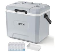 VEVOR Glacière Rigide 22 L, Glacière Passive Classique Portable, pour Aliments Boissons Camping Pêche Pique-Nique Jardin Plage, Boîte Isotherme Rigide avec Poignée, Rétention du Froid jusqu'à 48 H