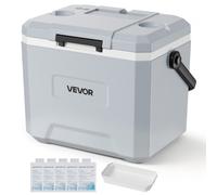 VEVOR Glacière Rigide 22 L, Glacière Passive Classique Portable, pour Aliments Boissons Camping Pêche Pique-nique Jardin Plage, Boîte Isotherme Rigide avec Poignée, Rétention du Froid jusqu'à 48 H