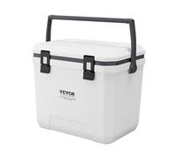 VEVOR Glacière Rigide Isotherme de 45 QT 43 L, Réfrigérateur Portable sur Roulettes, Sac Isotherme avec Rétention de Glace, avec Poignées Robustes et Porte-gobelet, pour Pique-niques, Camping, Voyages