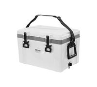 VEVOR Glacière Rigide Isotherme, Réfrigérateur Portable de 26 QT 24,6 L, Sac Isotherme avec Rétention de Glace, avec Poignées et Sangles Robustes, Léger, pour Pique-niques, Camping, Voyages, Blanc