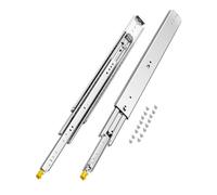 VEVOR Glissière de tiroir à extension complète, 711 mm, coulisse de tiroir verrouillable, 1 paire, capacité de charge 226,8 kg, rail coulissant à montage latéral avec roulement à billes et verrou