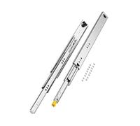 VEVOR Glissière de tiroir à extension complète, 1 paire, coulisse de tiroir verrouillable, 500 mm, capacité de charge 113,4 kg, rail coulissant à montage latéral avec roulement à billes et verrou