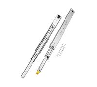 VEVOR Glissière de tiroir à extension complète, 1 paire, coulisse de tiroir verrouillable, 600 mm, capacité de charge 113,4 kg, rail coulissant à montage latéral avec roulement à billes et verrou