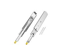 VEVOR Glissière de tiroir à extension complète, 457 mm, coulisse de tiroir verrouillable, 1 paire, capacité de charge 226,8 kg, rail coulissant à montage latéral avec roulement à billes et verrou