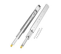 VEVOR Glissière de tiroir à extension complète, 812 mm, coulisse de tiroir verrouillable, 1 paire, capacité de charge 226,8 kg, rail coulissant à montage latéral avec roulement à billes et verrou