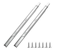 VEVOR Glissières de Tiroir, 10 Paires, Coulisses de Tiroir à Billes à Montage Latéral 550 mm Capacité de Charge 45 kg, Rail de Guidage en Acier au Carbone à Extension Complète pour Armoire Cuisine