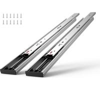 VEVOR Glissières de tiroir 10 paires de glissières à billes 609,6 mm Silencieux et à fermeture douce 45,4 kg Montage latéral Glissière en acier Extension totale pour étagère Armoire Cuisine