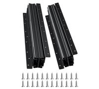 VEVOR Glissières de Tiroir sous Escalier, 400 mm, Coulisses de Tiroir à Roulement à Billes à Extension Complète, Capacité de Charge 117 kg, Rails d'Armoire Inférieur Robustes, pour Bricolage, Noir