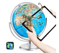 VEVOR Globe éducatif pour enfants, 254 mm, globe terrestre interactif AR APP Golden Globe, éclairage nocturne LED, rotation 720° pour enfants compatibles avec appareils Android ou iOS, (en anglais)