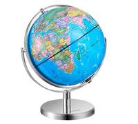 VEVOR Globe terrestre lumineux avec support, 330,2 mm, globe éducatif avec base stable en métal lourd, carte imprimée HD, éclairage de nuit LED, rotatif 720° pour apprentissage en classe (en anglais)