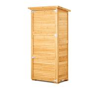 VEVOR Grand abri de Rangement extérieur en Bois avec Cadre en métal, étagères, Sol, Armoire de Rangement étanche pour terrasse, Cour, pelouse, Jardin, 80 x 162,1 cm