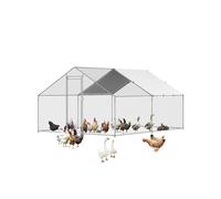 VEVOR Grand poulailler en métal, 3 x 3,9 x 2 m, poulailler avec Couvercle, Toit en flèche avec verrou de sécurité pour extérieur et Jardin, Ferme, Cage à Lapin, volaille