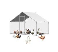 VEVOR Grand poulailler en métal avec enclos, poulailler pour cour avec housse imperméable, 2 x 3 x 2 m, grande cage à volaille pour poulailler, poulailler et enclos à lapins