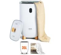 VEVOR Grand seau chauffe-serviettes 35L avec écran LED et fonction de séchage, minuterie intelligente réglable pour salle de bain, peignoirs, couvertures et pyjamas, arrêt automatique, blanc