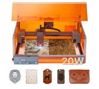 VEVOR Graveur Laser 20 W Machine Gravure et Découpe Laser, avec Boîtier, Zone de Travail 30 x 30 cm, Vitesse de Gravure 7000 mm/min, pour Graver Bois, Cuir, Verre, Papier, Certains Métaux, Classe 1