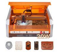 VEVOR Graveur Laser 20 W Machine Gravure et Découpe Laser avec Caméra Intégrée, Zone de Travail 40 x 40 cm, Vitesse de Gravure 30000 mm/min, pour Bois, Cuir, Verre, Papier, Certains Métaux, Classe 1