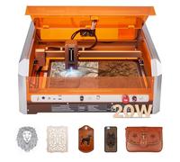 VEVOR Graveur Laser 20 W Machine Gravure et Découpe Laser avec Caméra Intégrée, Zone de Travail 40 x 40 cm, Vitesse de Gravure 30000 mm/min, pour Bois, Cuir, Verre, Papier, Certains Métaux, Classe 1