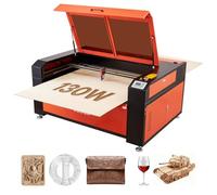 VEVOR Graveur Laser CO2 130 W Machine à Graver Laser CO2 1400x900 mm, Machine de Gravure et Découpe Autofocus, Passage Bidirectionnel, Compatible avec LightBurn, pour Bois Cuir, avec Assistance d'Air