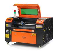 VEVOR Graveur Laser CO2 Machine de Gravure Découpe Laser 50 W Zone de Travail 300x500 mm, Vitesse de Travail 0-500 mm/s, avec Assistance Air, Panneau de Commande Numérique, pour Bois, Acrylique, Tissu