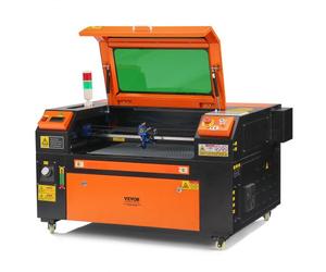 VEVOR Graveur Laser CO2 Machine de Gravure Découpe Laser 60 W Zone de Travail 400x600 mm Vitesse de Travail 0-500 mm/s, avec Assistance Air, Panneau de Commande Numérique, pour Bois, Acrylique, Tissu