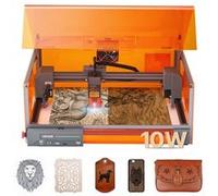 VEVOR Graveur Laser 10 W Machine Gravure et Découpe Laser, avec Boîtier, Zone de Travail 30 x 30 cm, Vitesse de Gravure 7000 mm/min, pour Graver Bois, Cuir, Verre, Papier, Certains Métaux, Classe 1