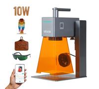 VEVOR Graveur Laser Portatif 12 W Machine de Gravure Laser Bleu Portable pour Bois Acrylique Cuir Tissu, Haute Vitesse 5000 mm/s, Gravure de Haute Précision de Taille de Point 0,01x0,01 mm, Classe 4