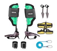 VEVOR Griffe Élagage Charge 159 kg Grimpette Élagage Hauteur Réglable 39,1-47 cm Crampons d'Escalade d'Arbres Éperons Escalade Acier pour Cueillette de Fruits, avec Sangles Auto-agrippantes, Harnais