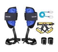 VEVOR Griffe Élagage Charge 159 kg Grimpette Élagage Hauteur Réglable 40-49,5 cm Crampons d'Escalade d'Arbres Éperons Escalade Acier pour Cueillette de Fruits, avec Sangles Auto-agrippantes, Harnais