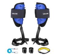 VEVOR Griffe Élagage Charge 159 kg Grimpette Élagage Hauteur Réglable 40-49,5 cm Crampons Escalade Arbre Éperons Escalade Acier pour Cueillette Fruits, avec Sangles Auto-agrippantes, Harnais Sécurité