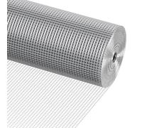 VEVOR Grillage métallique, 1220mm x 30,48m, rouleau de treillis métallique galvanisé à chaud maillage 6,35x 6,35 mm, clôture en fil de poulet calibre 23 pour cages à lapins, jardin, petits rongeurs