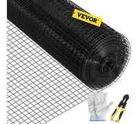 VEVOR Grillage métallique 61x3048 cm treillis en acier galvanisé enduit de vinyle calibre 16 maille avec pince coupante et paire de gants tissu pour clôtures de jardin, enclos d'animaux de compagnie