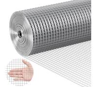 VEVOR Grillage métallique, 915 mm x 15,24 m, fil pour volière, 19 Gauge, rouleau de grillage galvanisé à chaud, clôture grillagée, grillage pour cages à lapins, jardin, petits rongeurs