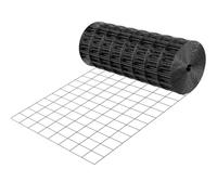 VEVOR Grillage Métallique Noir 61 cm x 7,6 m Grillage à Poule Clôture Soudé Maille 5 x 7,5 cm Rouleau de Fil en Fer Galvanisé Revêtement en Vinyle PVC Calibre 16 pour Jardin Cage à Lapins Serpents