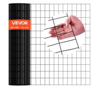 VEVOR Grillage Métallique Noir 91 cm x 7,6 m Grillage à Poule Clôture Soudé Maille 5 x 7,5 cm Rouleau de Fil en Fer Galvanisé Revêtement en Vinyle PVC Calibre 16 pour Jardin Cage à Lapins Serpents