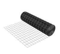 VEVOR Grillage Métallique Noir 91 cm x 7,6 m Grillage à Poule Clôture Soudé Maille 5 x 7,5 cm Rouleau de Fil en Fer Galvanisé Revêtement en Vinyle PVC Calibre 16 pour Jardin Cage à Lapins Serpents