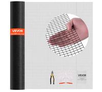 VEVOR Grillage Métallique Noir Maille 1,27 cm Rouleau Grillage à Poule Clôture Soudé Fil en Fer Galvanisé Revêtement Vinyle PVC 152 cm x 30,5 m Calibre 19 pour Jardin Enclos Poulaillers Cage Animaux