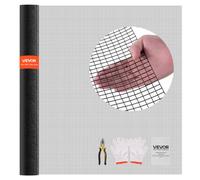 VEVOR Grillage Métallique Noir Maille 1,27 cm Rouleau Grillage à Poule Clôture Soudé Fil en Fer Galvanisé Revêtement Vinyle PVC 183 cm x 15,2 m Calibre 19 pour Jardin Enclos Poulaillers Cage Animaux