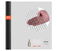 VEVOR Grillage Métallique Noir Maille 1,27 cm Rouleau Grillage à Poule Clôture Soudé Fil en Fer Galvanisé Revêtement Vinyle PVC 183 cm x 15,2 m Calibre 19 pour Jardin Enclos Poulaillers Cage Animaux