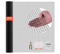 VEVOR Grillage Métallique Noir Maille 1,27 cm Rouleau Grillage à Poule Clôture Soudé Fil en Fer Galvanisé Revêtement Vinyle PVC 183 cm x 30,5 m Calibre 19 pour Jardin Enclos Poulaillers Cage Animaux