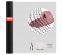 VEVOR Grillage Métallique Noir Maille 1,27 cm Rouleau Grillage à Poule Clôture Soudé Fil en Fer Galvanisé Revêtement Vinyle PVC 183 cm x 30,5 m Calibre 19 pour Jardin Enclos Poulaillers Cage Animaux