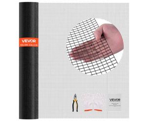 VEVOR Grillage Métallique Noir Maille 1,27 cm Rouleau Grillage à Poule Clôture Soudé Fil en Fer Galvanisé Revêtement Vinyle PVC 152 cm x 15,2 m Calibre 19 pour Jardin Enclos Poulaillers Cage Animaux