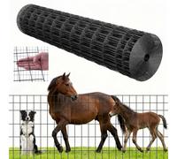 VEVOR Grillage Métallique Noir Maille 5 x 10 cm Rouleau Grillage Clôture à Moutons Soudé Fil en Fer Galvanisé Revêtement Vinyle PVC 122 cm x 15,2 m Calibre 14 pour Jardin Enclos Cage Animaux Ranchs