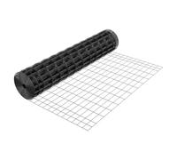 VEVOR Grillage Métallique Noir Maille 5 x 10 cm Rouleau Grillage Clôture à Moutons Soudé Fil en Fer Galvanisé Revêtement Vinyle PVC 122 cm x 15,2 m Calibre 14 pour Jardin Enclos Cage Animaux Ranchs