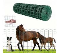 VEVOR Grillage Métallique Vert Maille 10 x 10 cm Rouleau Grillage Clôture à Mouton Soudé 1 x 20 m Fil en Fer Galvanisé Revêtement Vinyle PVC Diamètre Fil 2,1 mm pour Jardin Enclos Cage Animaux Ranchs